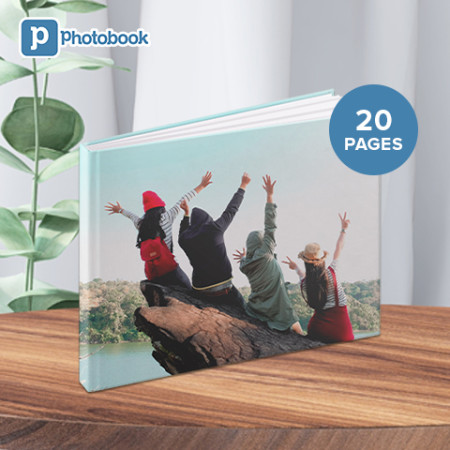 Photobook 11x8.5 Perfect Binding Hardcover Book (Medium Landscape), 20 pages